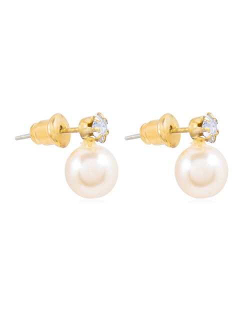 Boucles d'oreilles Arlane doré/blanc