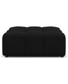 Pouf Velours Luc noir - 80x102x40 cm