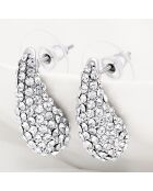Dropsie silber/weiße Ohrringe