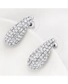 Dropsie silber/weiße Ohrringe