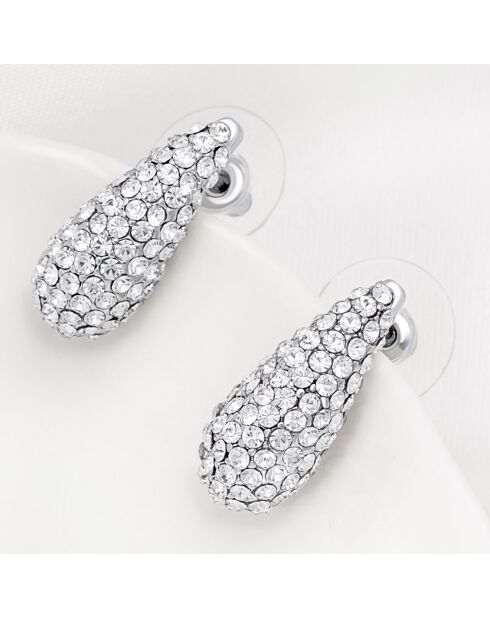 Dropsie silber/weiße Ohrringe