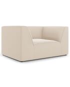 Fauteuil Velours Charles beige - 120x92x69 cm