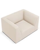 Fauteuil Velours Charles beige - 120x92x69 cm