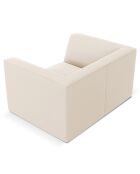 Fauteuil Velours Charles beige - 120x92x69 cm