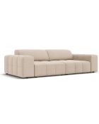 Canapé Velours Luc 3 Places beige - 204x102x70 cm
