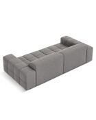 Canapé Velours Luc 3 Places gris clair - 204x102x70 cm