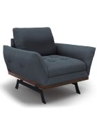 Fauteuil Olivier bleu - 95x95x87 cm