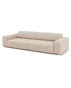 Canapé Velours Luc 4 Places beige - 244x102x70 cm