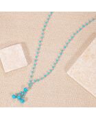 Collar Chapelline plateado/azul cielo