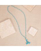 Collar Chapelline plateado/azul cielo