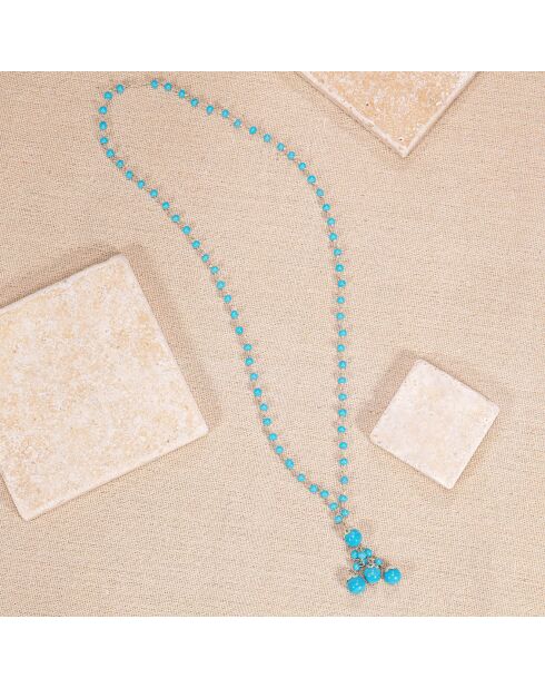 Collana Chapelline in argento/celeste