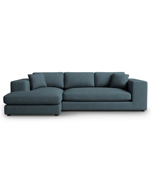 Trendiges 5-Sitzer-Ecksofa, blau, links, 282 x 174 x 72 cm