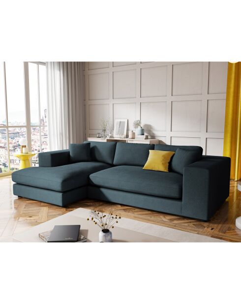 Trendiges 5-Sitzer-Ecksofa, blau, links, 282 x 174 x 72 cm