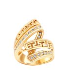 Bague Vertane doré/blanc