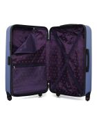 4 blaue Agata-M 75/65/55/46 cm Einzelkoffer mit 4 Rädern