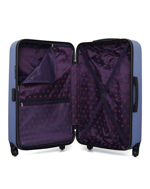 4 blaue Agata-M 75/65/55/46 cm Einzelkoffer mit 4 Rädern