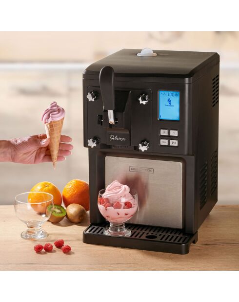 Turbine à glace semi-professionnelle pour glaces à l'italienne multicolore