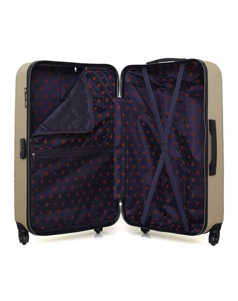 XXS Cabinekoffer 4 enkele wielen Naïs 46 cm beige