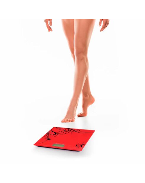 Pèse-personne digital rouge