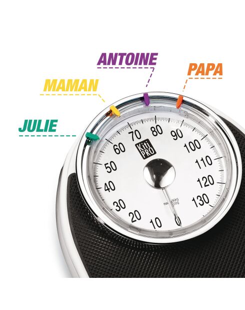 Pèse-personne mécanique grand cadran noir