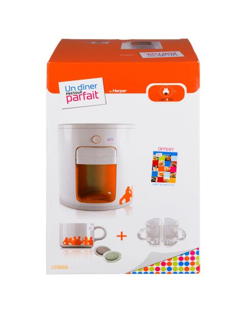 Machine à expresso blanc/orange