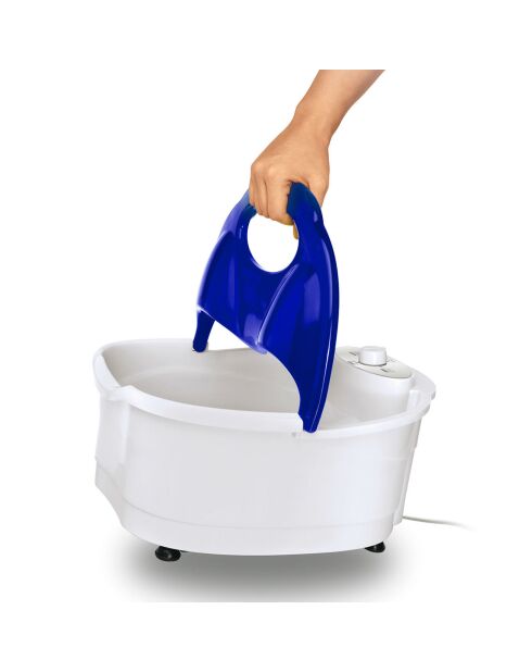 Bain de pieds massant blanc/bleu - 5 L