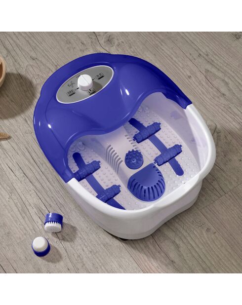 Bain de pieds massant blanc/bleu - 5 L