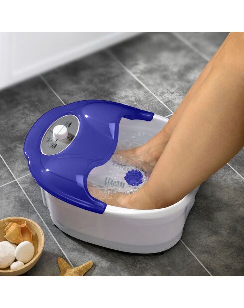 Bain de pieds massant blanc/bleu - 5 L