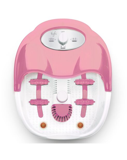 Bain de pieds massant blanc/rose - 5 L