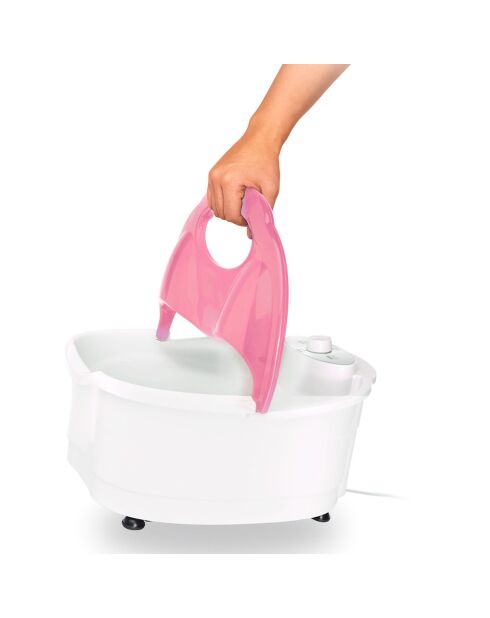 Bain de pieds massant blanc/rose - 5 L