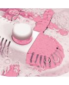 Bain de pieds massant blanc/rose - 5 L