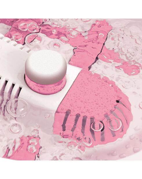 Bain de pieds massant blanc/rose - 5 L