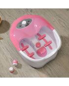 Bain de pieds massant blanc/rose - 5 L