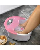 Bain de pieds massant blanc/rose - 5 L