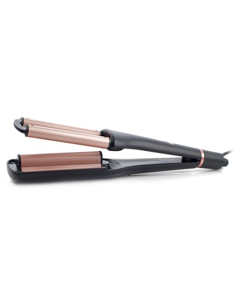 Fer à boucler en Céramique multi ondulations gris/rose