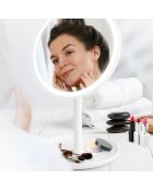 Miroir avec LED blanc - D.20 cm