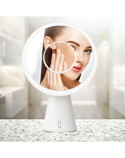 Miroir avec LED blanc - D.23 cm