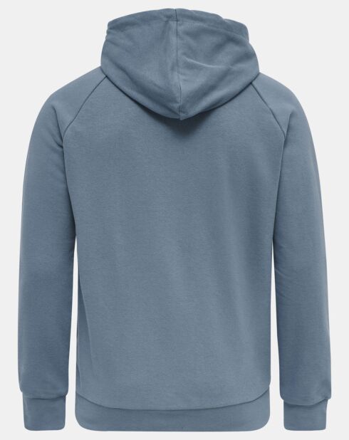 Sweat à capuche en Coton mélangé logo bleu