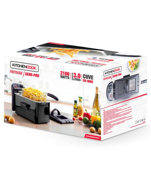 Friteuse noire - 3 L