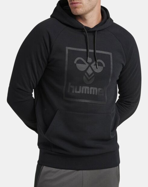 Sweat à capuche en Coton mélangé logo noir