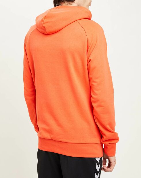 Sweat à capuche en Coton mélangé logo orange