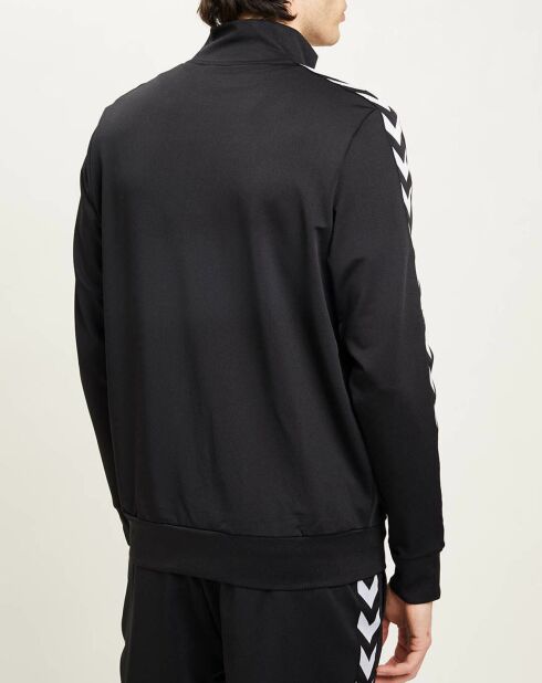 Veste zippée à bande chevron noire