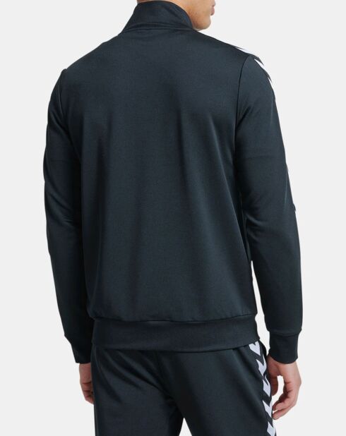 Veste zippée à bande chevron noire