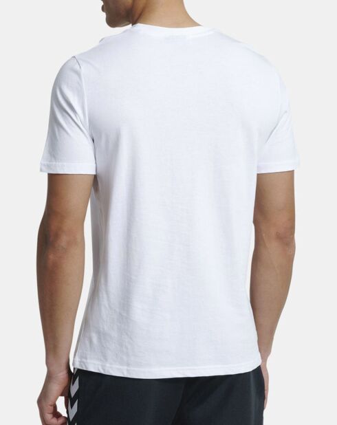T-Shirt en Coton organique à gros logo blanc