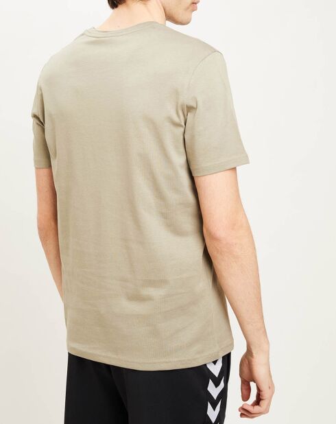 T-Shirt en Coton organique à gros logo kaki clair