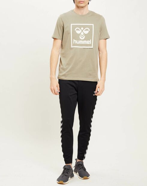 T-Shirt en Coton organique à gros logo kaki clair