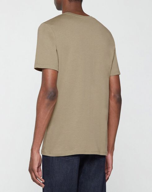 T-Shirt en Coton organique à gros logo kaki clair