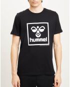 T-Shirt en Coton organique à gros logo noir