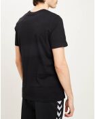 T-Shirt en Coton organique à gros logo noir