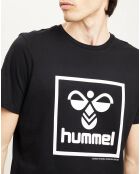 T-Shirt en Coton organique à gros logo noir